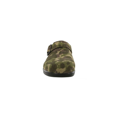 SAS Women’s Slip-On Leather Orthotic Comfort Clog – Camo 3