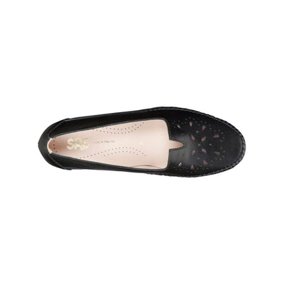 SAS Women’s Sonyo Slip-On Pump Leather Comfort Heel – Alfa Black 4
