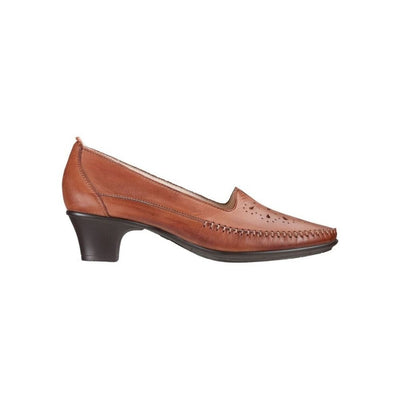 SAS Women’s Sonyo Slip-On Pump Leather Comfort Heel – Alfa Brown 4