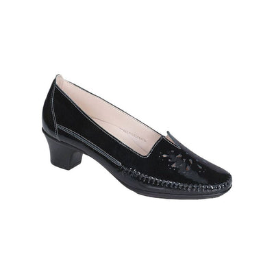 SAS Women’s Sonyo Slip-On Pump Leather Comfort Heel – Black 1