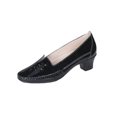SAS Women’s Sonyo Slip-On Pump Leather Comfort Heel – Black 4