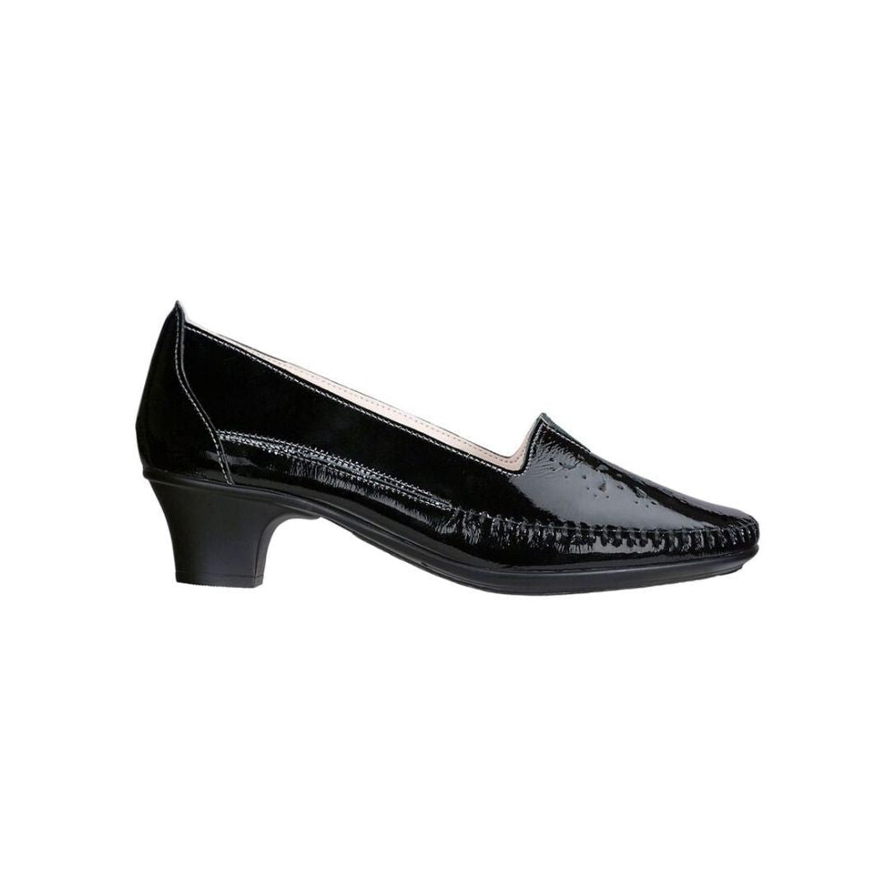SAS Women’s Sonyo Slip-On Pump Leather Comfort Heel – Black 2