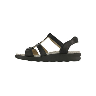 SAS Women’s Sorrento Leather Comfort T-Strap Sandal - Black 2