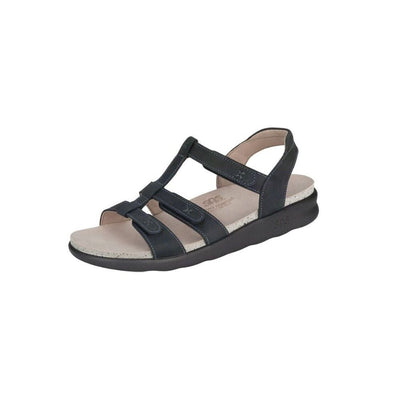 SAS Women’s Sorrento Leather Comfort T-Strap Sandal - Nero 2