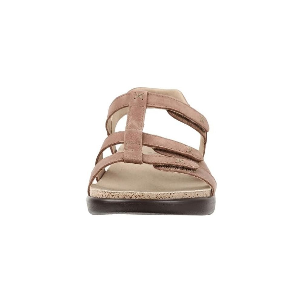 SAS Women’s Sorrento Leather Comfort T-Strap Sandal - Praline 5