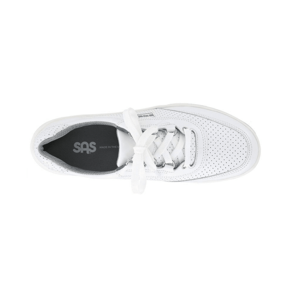 SAS Women's Sporty Lux Athletic Walking Shoe – White Perf 2