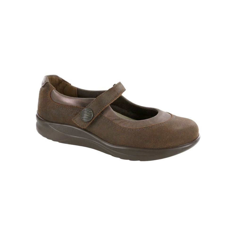 SAS Women’s Step Out Ergonomic Mary Jane Shoe - Brown 1