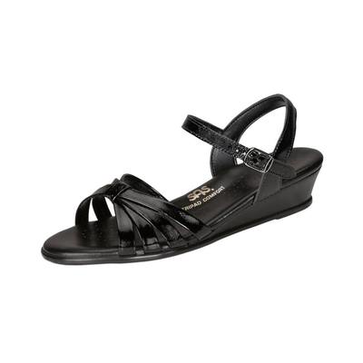 SAS Women’s Strippy Sandal – Black Patent 2