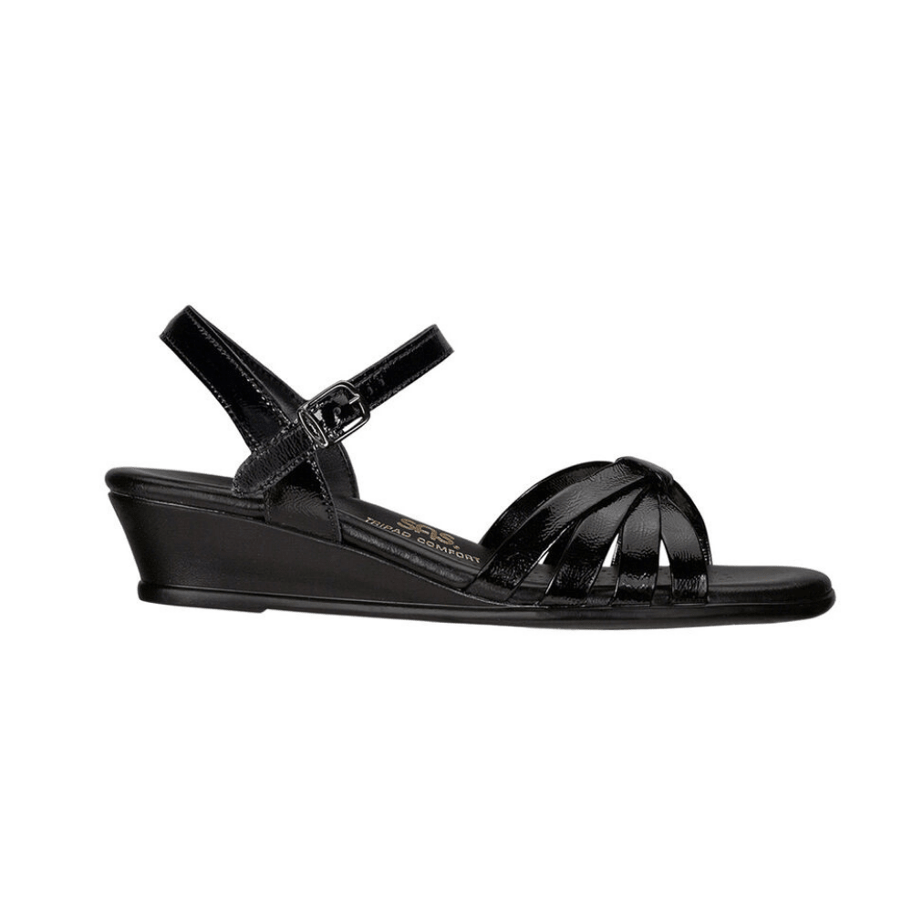 SAS Women’s Strippy Sandal – Black Patent 4