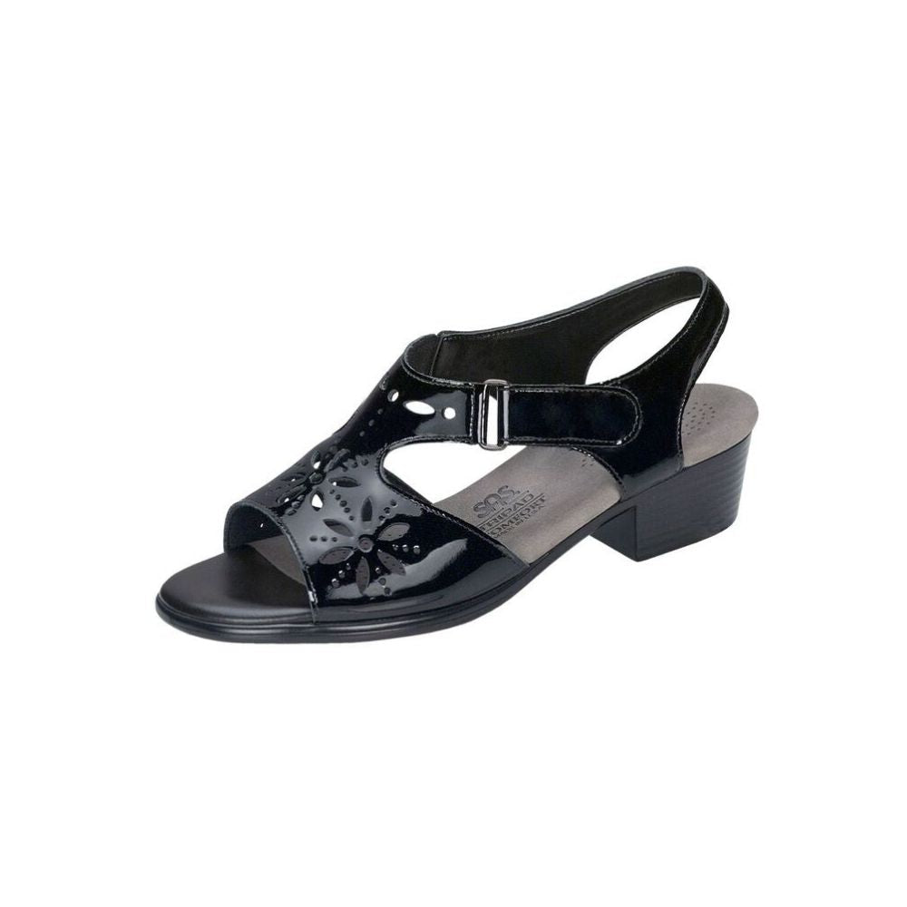 SAS Women’s Sunburst Comfort Dress Sandal – Black Patent 5