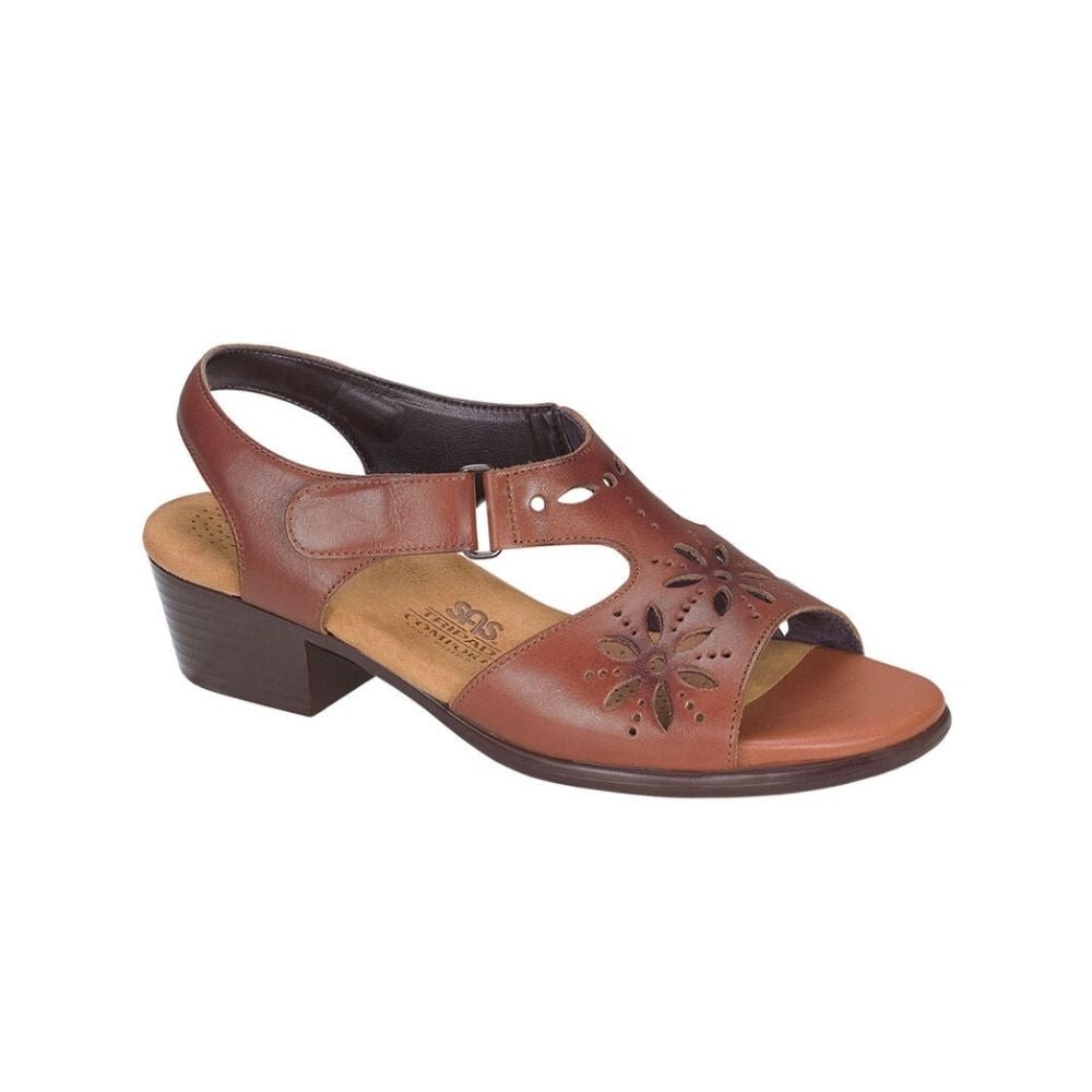 SAS Women’s Sunburst Comfort Dress Sandal – Chestnut 1