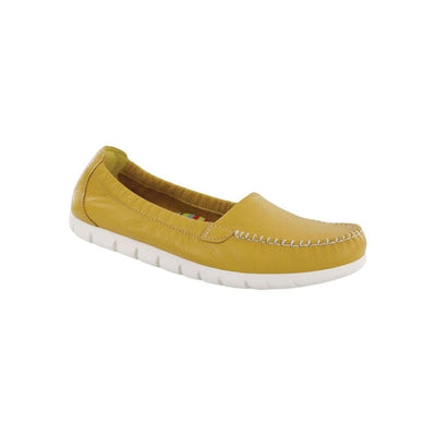 SAS Women’s Sunny Ultra-Flexible Folding Leather Flat Shoe – Canary Yellow 1