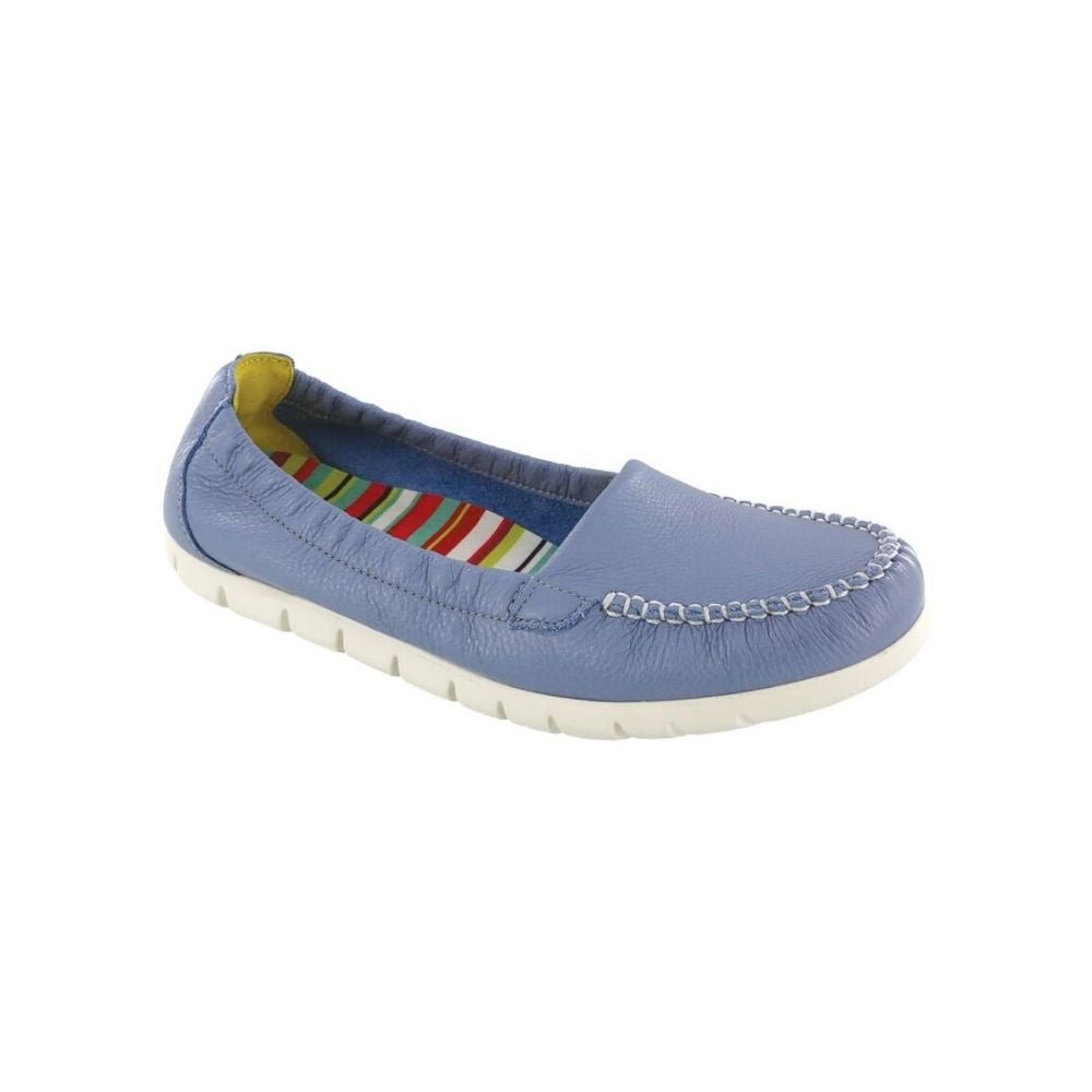 SAS Women’s Sunny Ultra-Flexible Folding Leather Flat Shoe - Periwinkle 1