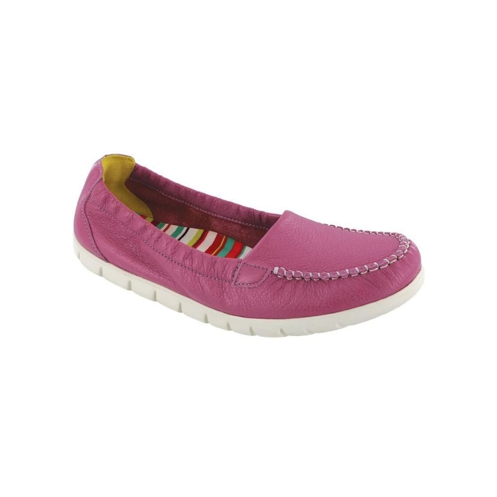 SAS Women’s Sunny Ultra-Flexible Folding Leather Flat Shoe – Pink 1