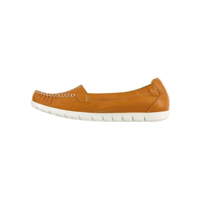 SAS Women’s Sunny Ultra-Flexible Folding Leather Flat Shoe – Tangerine Orange 5