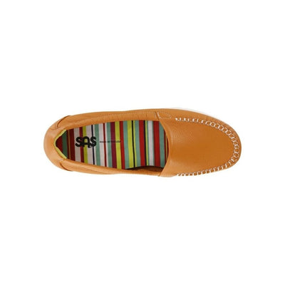 SAS Women’s Sunny Ultra-Flexible Folding Leather Flat Shoe – Tangerine Orange 2