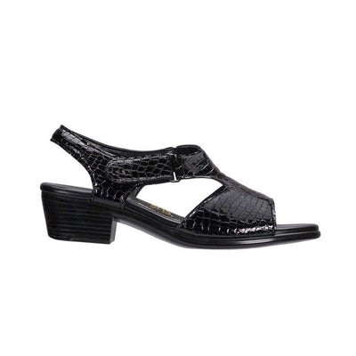 SAS Women's Suntimer Adjustable Leather Sandal - Black Croc 2
