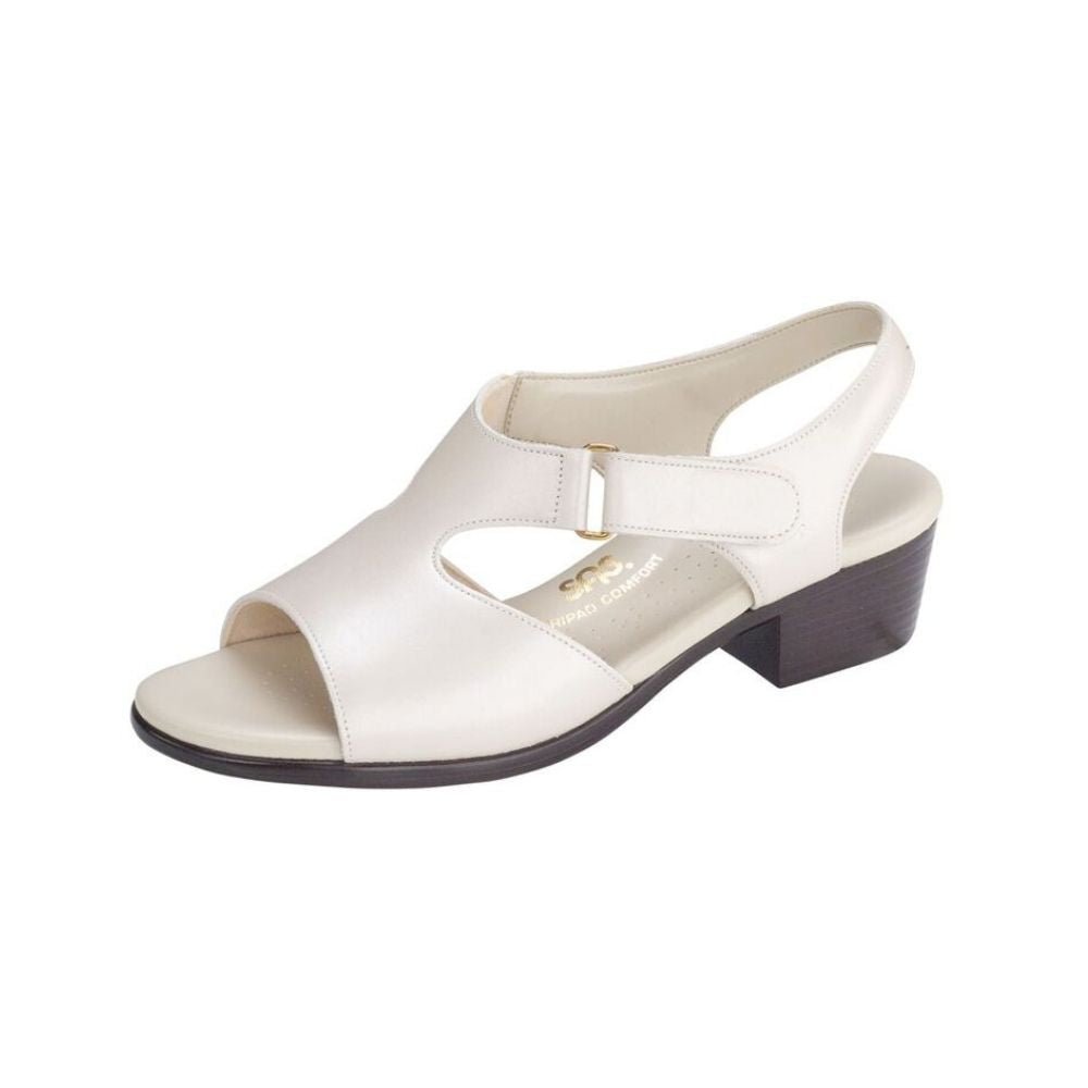 SAS Women's Suntimer Adjustable Leather Sandal - Pearl Bone 6