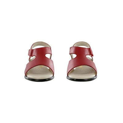 SAS Women's Suntimer Adjustable Leather Sandal - Red 4