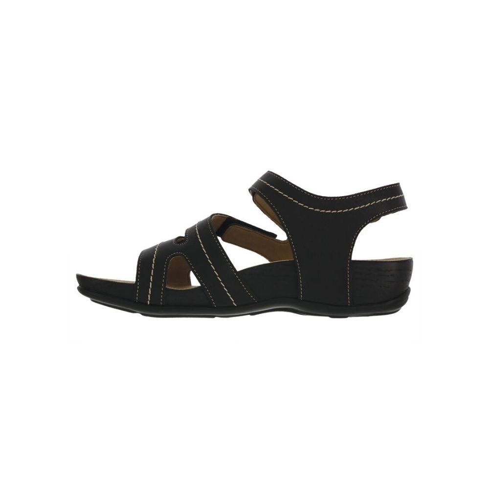 SAS Women’s Swerve Leather Comfort Sandal – Black 2