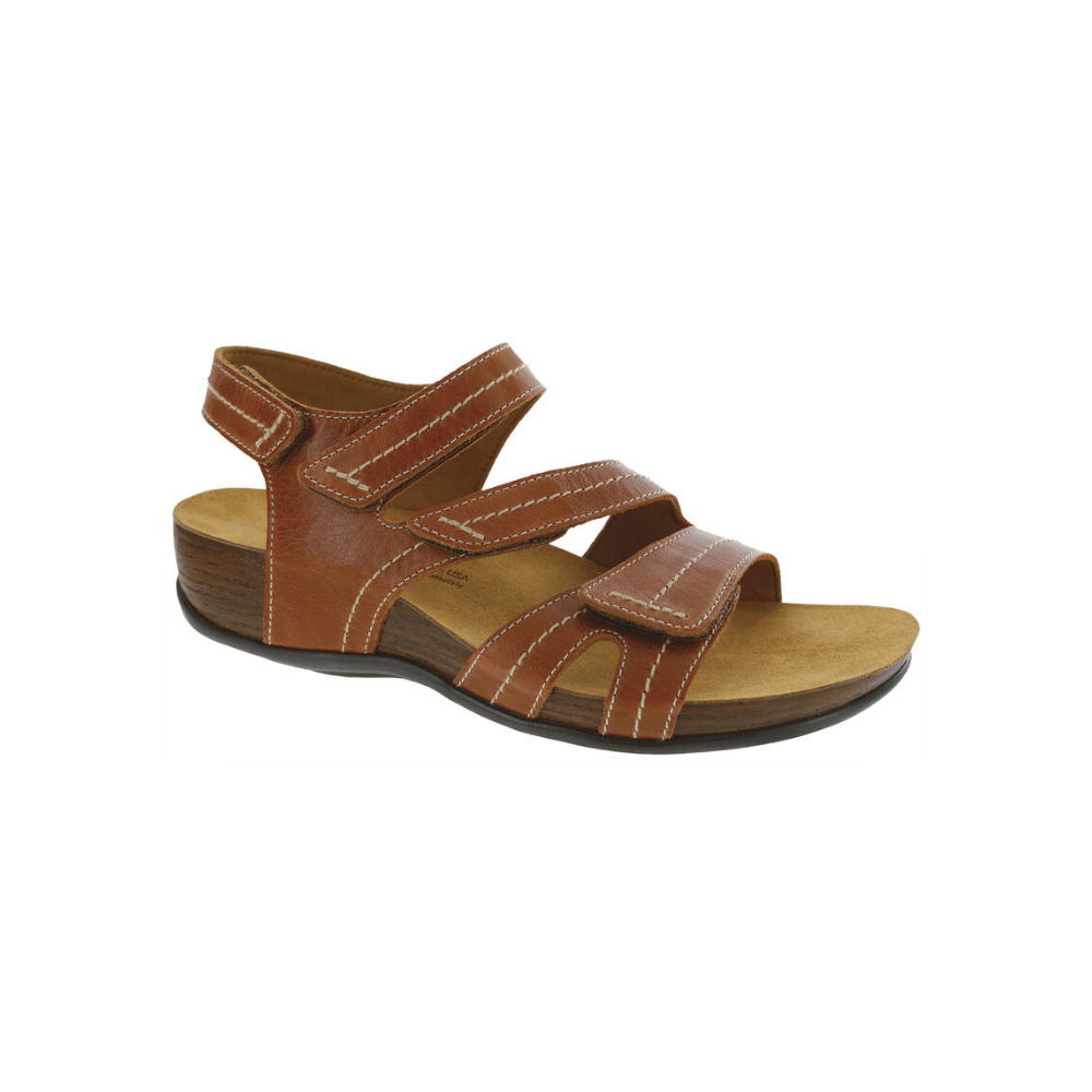 SAS Women's Swerve Leather Sandals - Chestnut 1