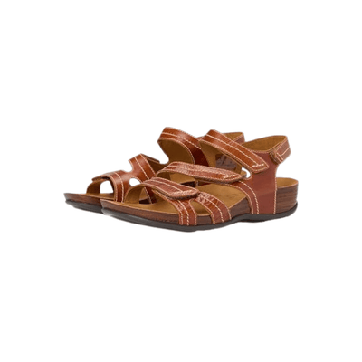 SAS Women's Swerve Leather Sandals - Chestnut 7