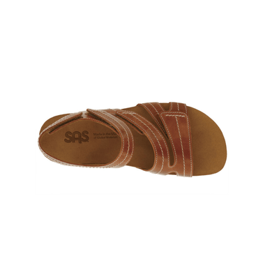 SAS Women's Swerve Leather Sandals - Chestnut 2