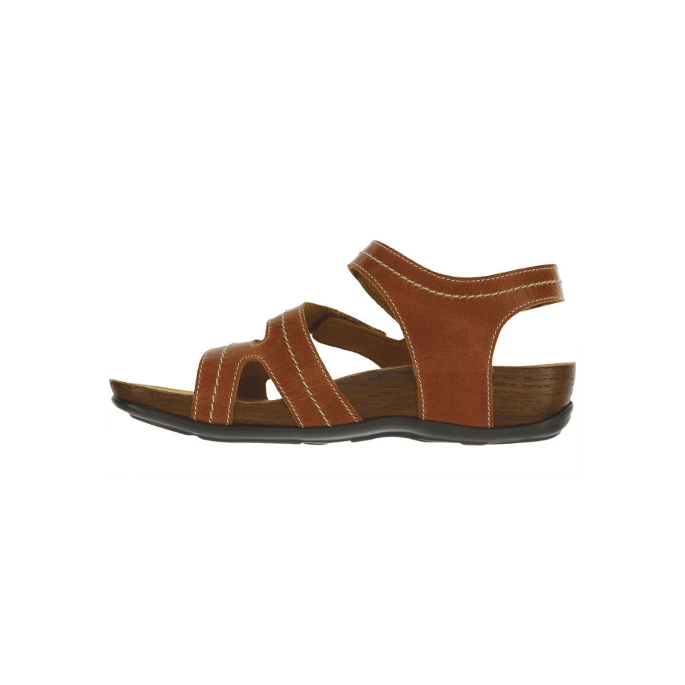 SAS Women's Swerve Leather Sandals - Chestnut 5