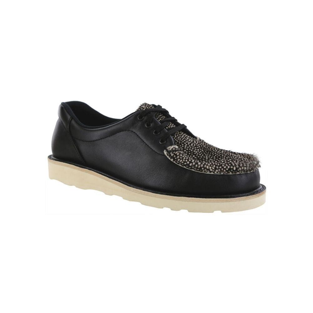 SAS Women’s Take Control Comfort Leather Oxford Shoe – Black Chital 1