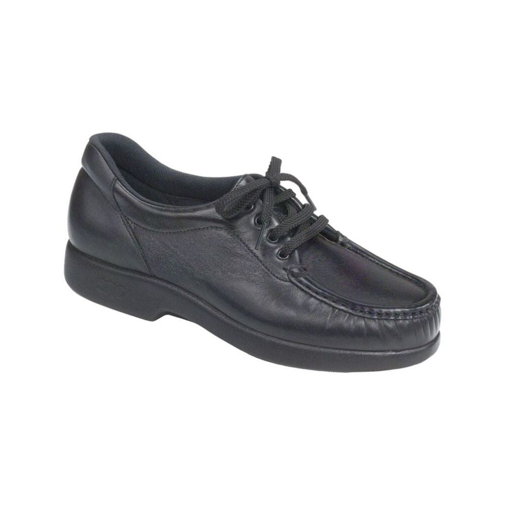 SAS Women’s Take Time Comfort Lace Up Loafer – Black 1