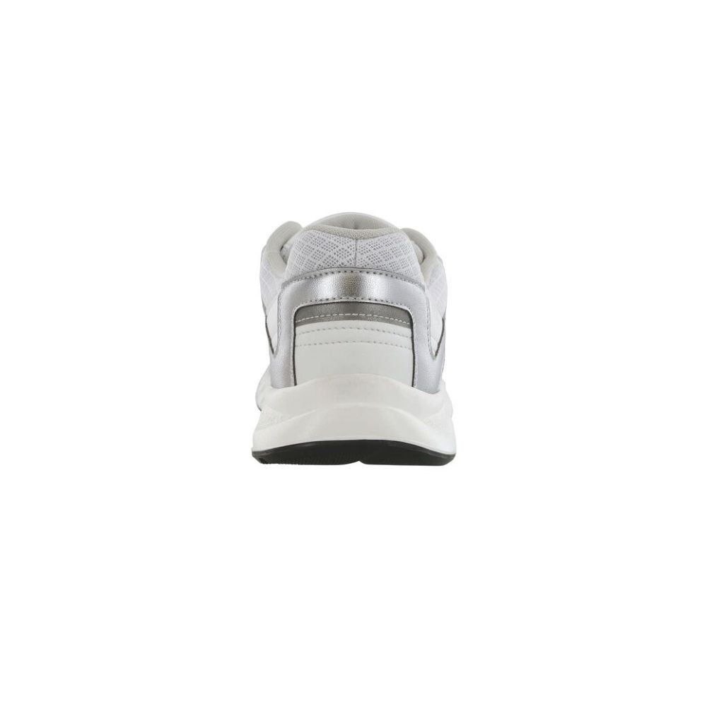 SAS Women’s Tempo Athletic Comfort Sneaker – White/Silver 5