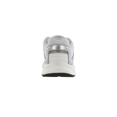 SAS Women’s Tempo Athletic Comfort Sneaker – White/Silver 5