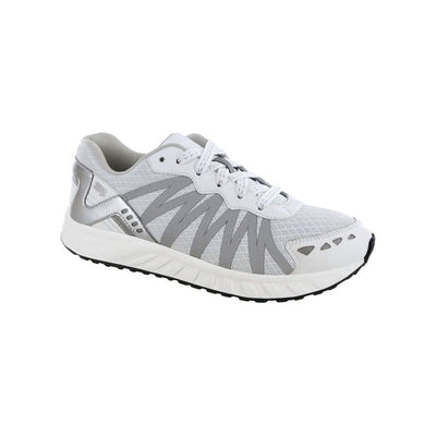 SAS Women’s Tempo Athletic Comfort Sneaker – White/Silver 1