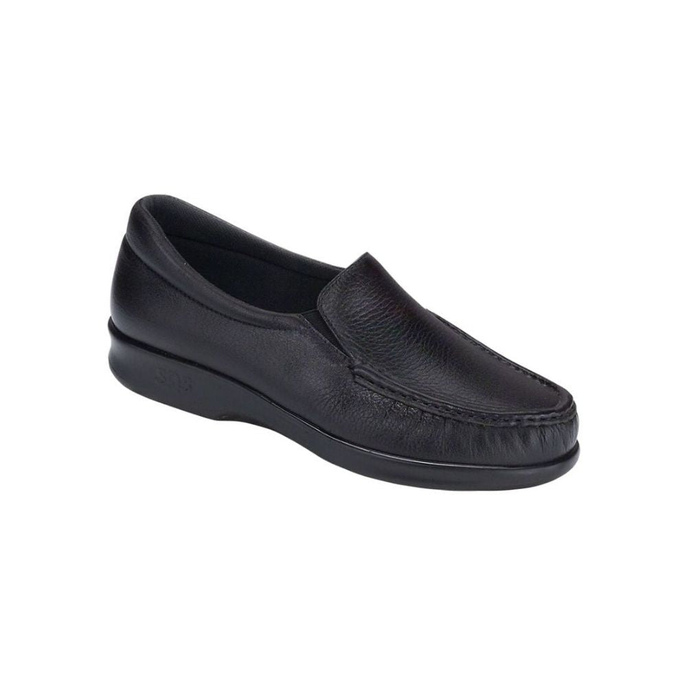 SAS Women’s Twin Slip-On Shoe Leather Comfort Loafer – Black 1