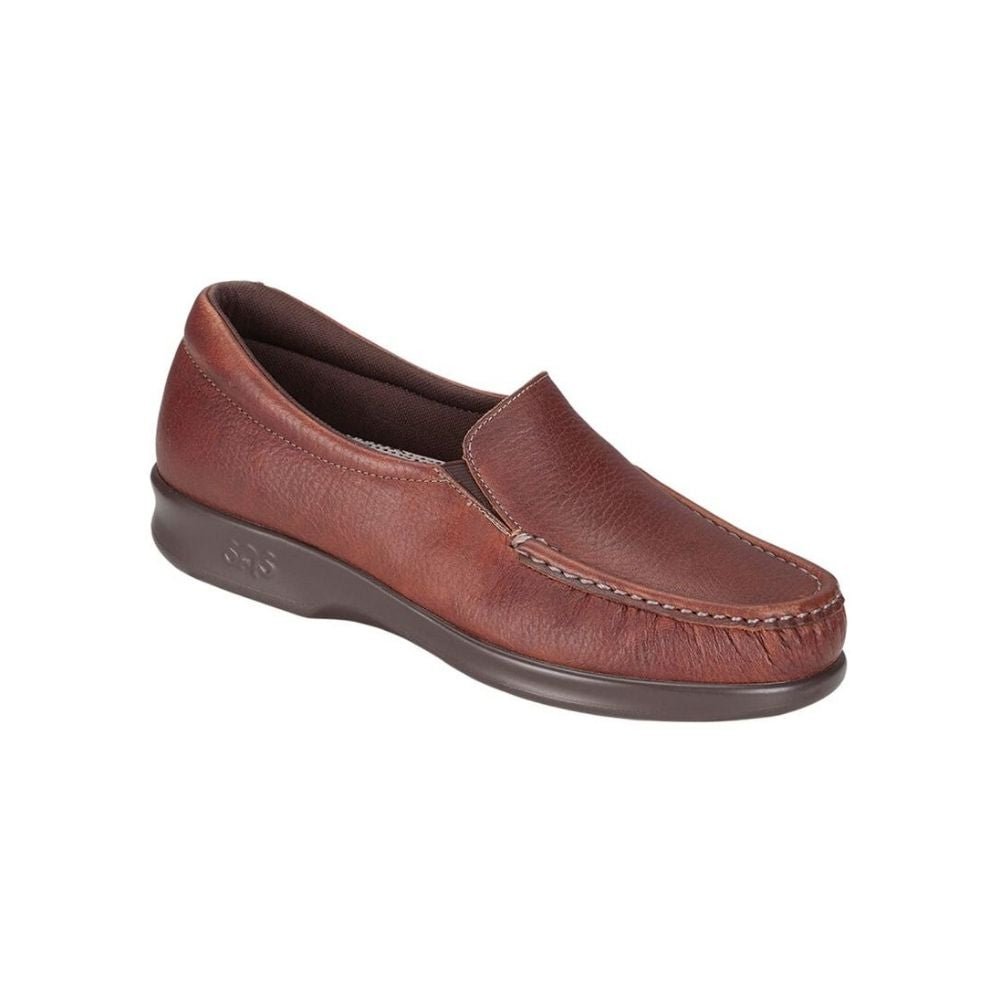 SAS Women’s Twin Slip-On Shoe Leather Comfort Loafer – Mulch 1