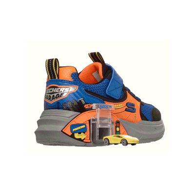 Skechers Boys' Garage Interactive Sneakers - Black / Blue / Orange 10