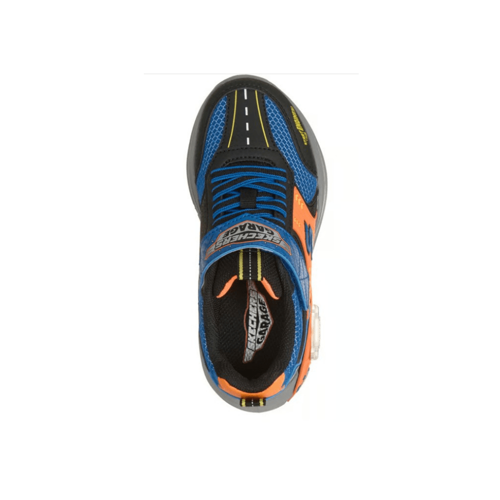 Skechers Boys' Garage Interactive Sneakers - Black / Blue / Orange 8