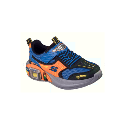 Skechers Boys' Garage Interactive Sneakers - Black / Blue / Orange 6