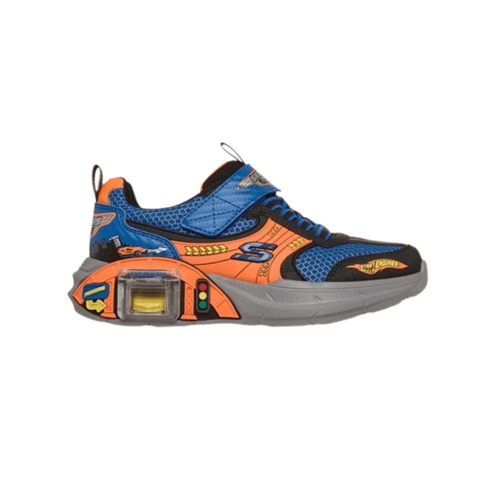 Skechers Boys' Garage Interactive Sneakers - Black / Blue / Orange 1