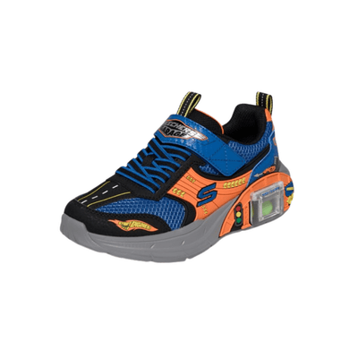 Skechers Boys' Garage Interactive Sneakers - Black / Blue / Orange 5