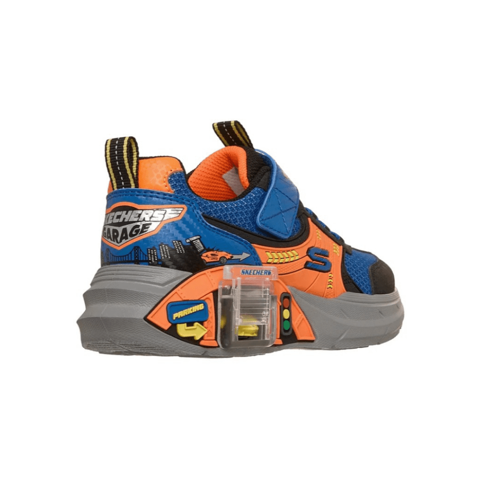 Skechers Boys' Garage Interactive Sneakers - Black / Blue / Orange 2