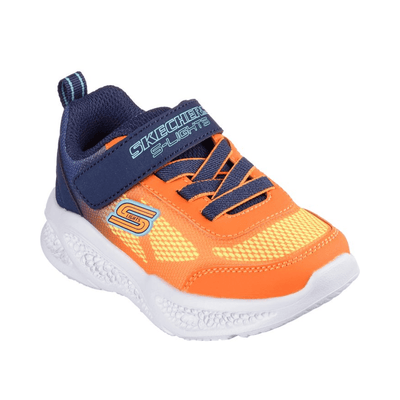 Skechers Meteor Lights Big Kids Navy Orange Running Sneakers 2