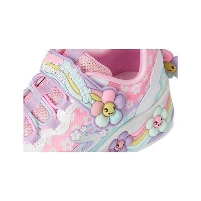 Skechers Girls Flower Friends Kid's Sneakers, White Multi 4