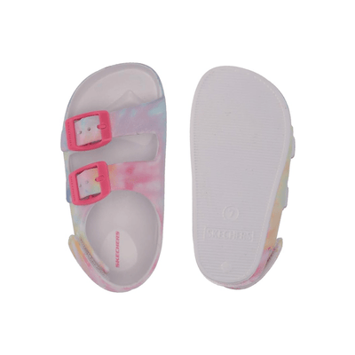 Skechers Girl's Foamies Lil Cali Blast - Lil Summer D Slide Sandal, Multi 6