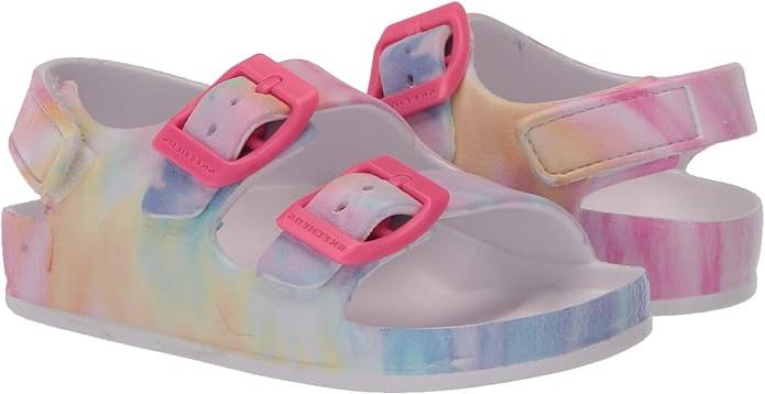 Skechers Girl's Foamies Lil Cali Blast - Lil Summer D Slide Sandal, Multi 2