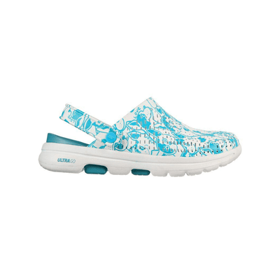 Skechers Go Walk 5 Fur 111001 Real Teal Green Women's Slipper Sandal 1