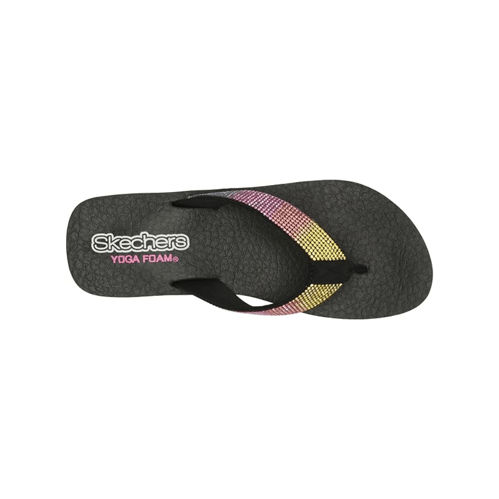 Skechers Kids Girls Vinyasa Sparks Sandals, Black/Multi 6
