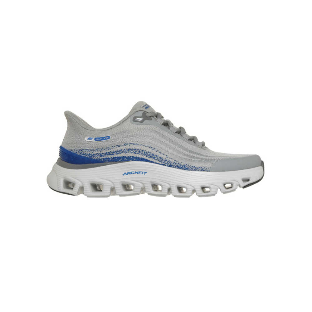 Skechers Men’s Arch Fit Glide-Step Wave – Zanaro (Gray/Blue) 1