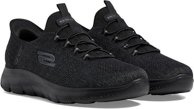 Skechers Men's Summits Key Pace Hands Free Slip - in Loafer, Black/Black 5