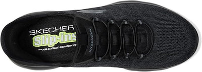 Skechers Men's Summits Key Pace Hands Free Slip - in Loafer, Black/Black 7